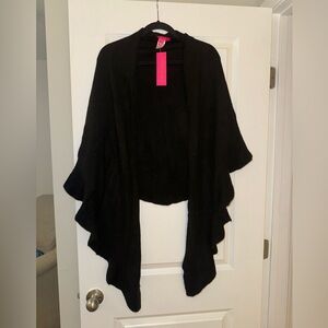 Lilly Pulitzer Black Zaynie Sweater Wrap - Black. Never worn, new with tags